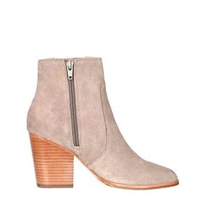 Soludos Emma Suede Western Ankle Booties - Size 11 | NIB | Neutral Taupe/Tan